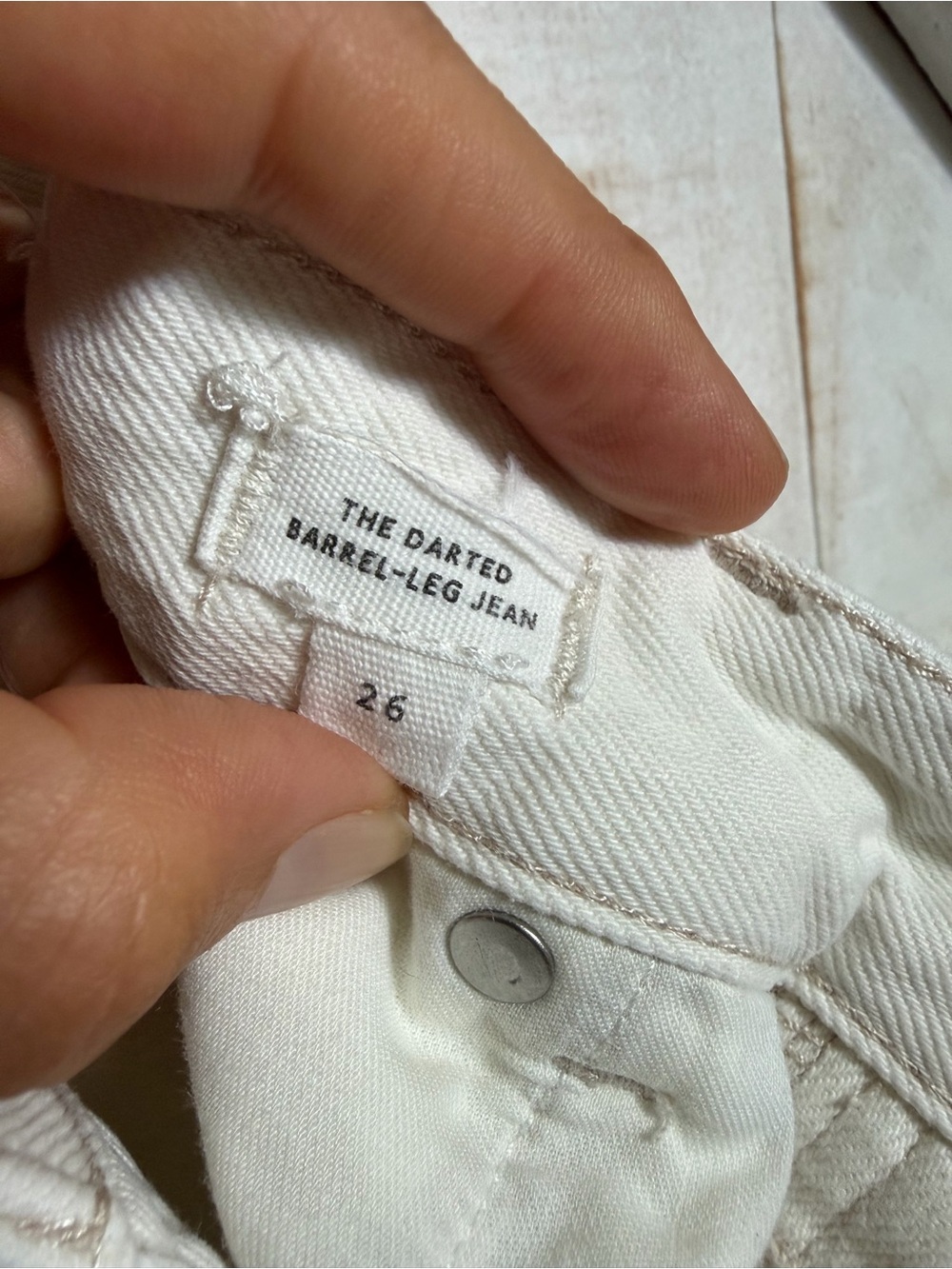 Madewell Men's Relaxed Off-White Denim Jeans - Picture 4 of 5
